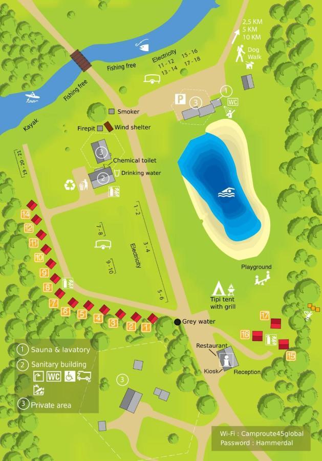 Camp Route 45 Hotel Hammerdal Eksteriør billede